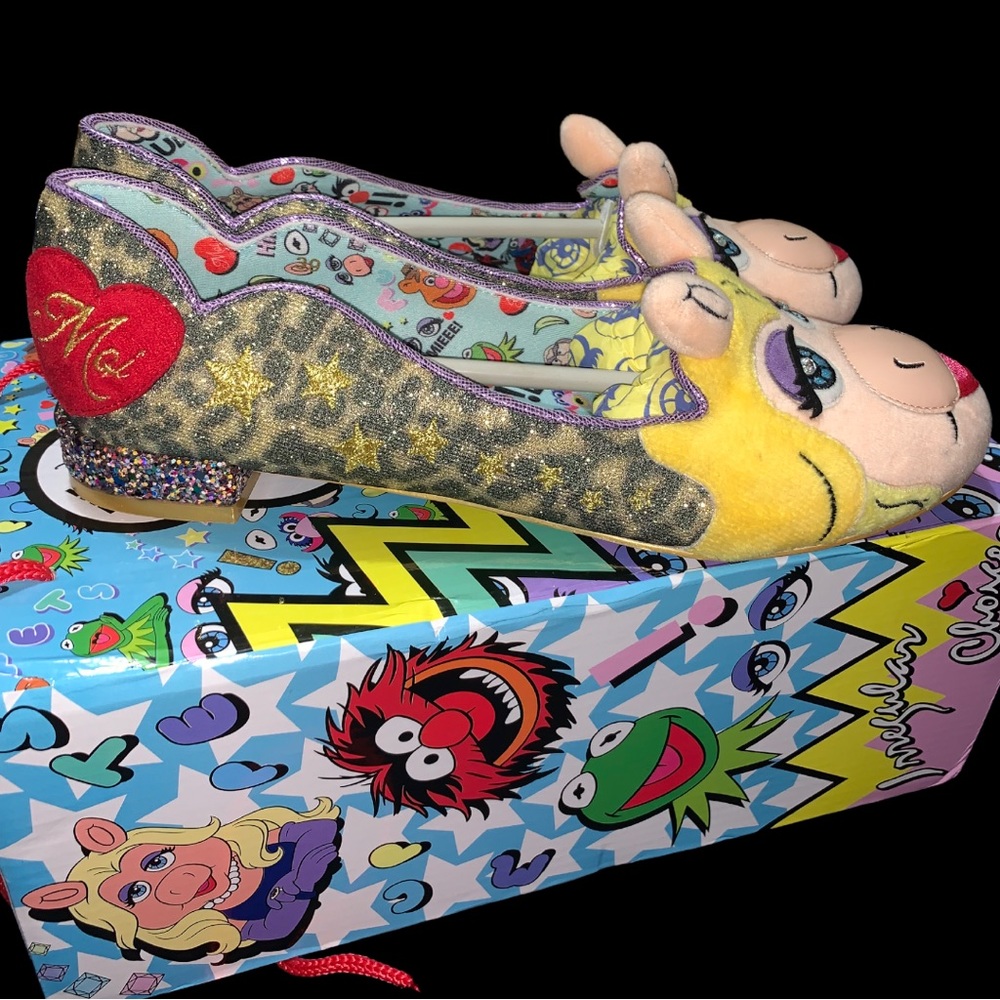 Irregular Choice Disney MUPPETS Miss Piggy Cheetah flat shoes sz 39 EU 8 1/2 US - Picture 2 of 14